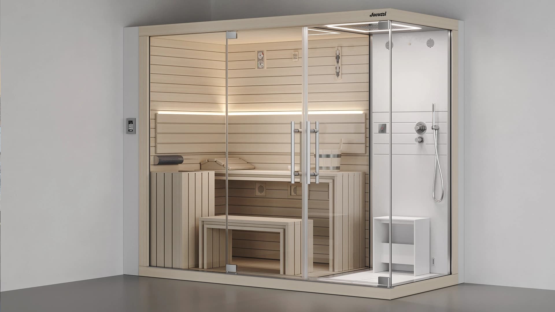 Caldera Spas® Ravello Hot Tub and Jacuzzi® Sasha Mi Sauna