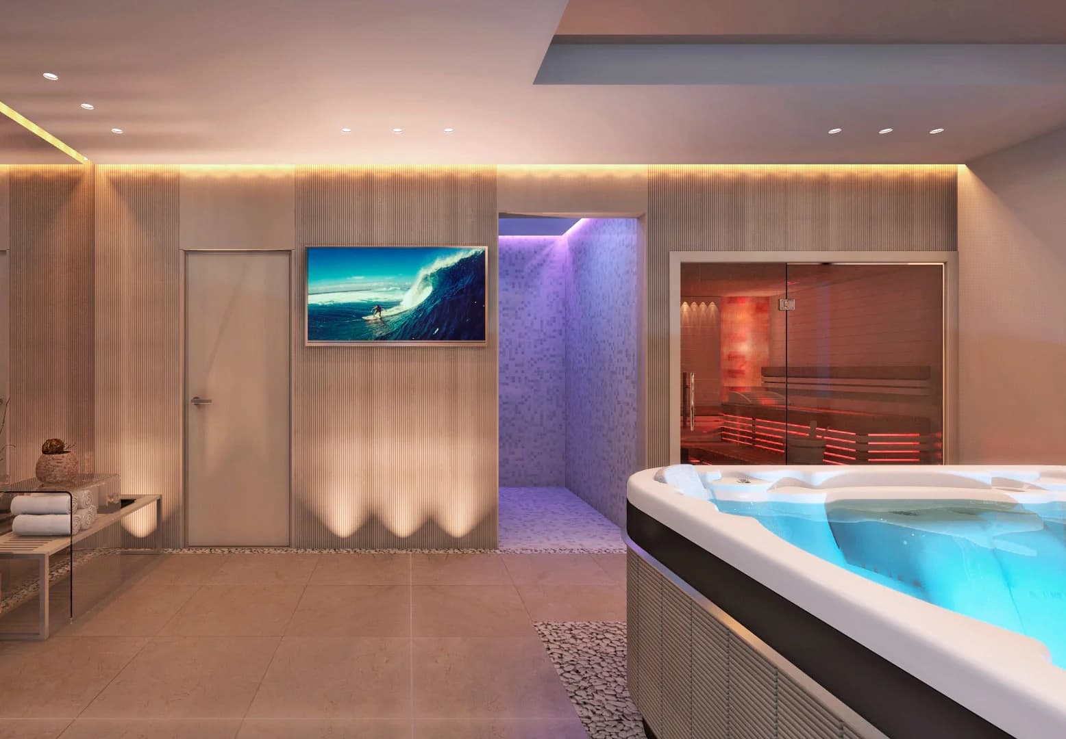 Caldera Spas® Geneva Hot Tub and Finnish Dry Sauna
