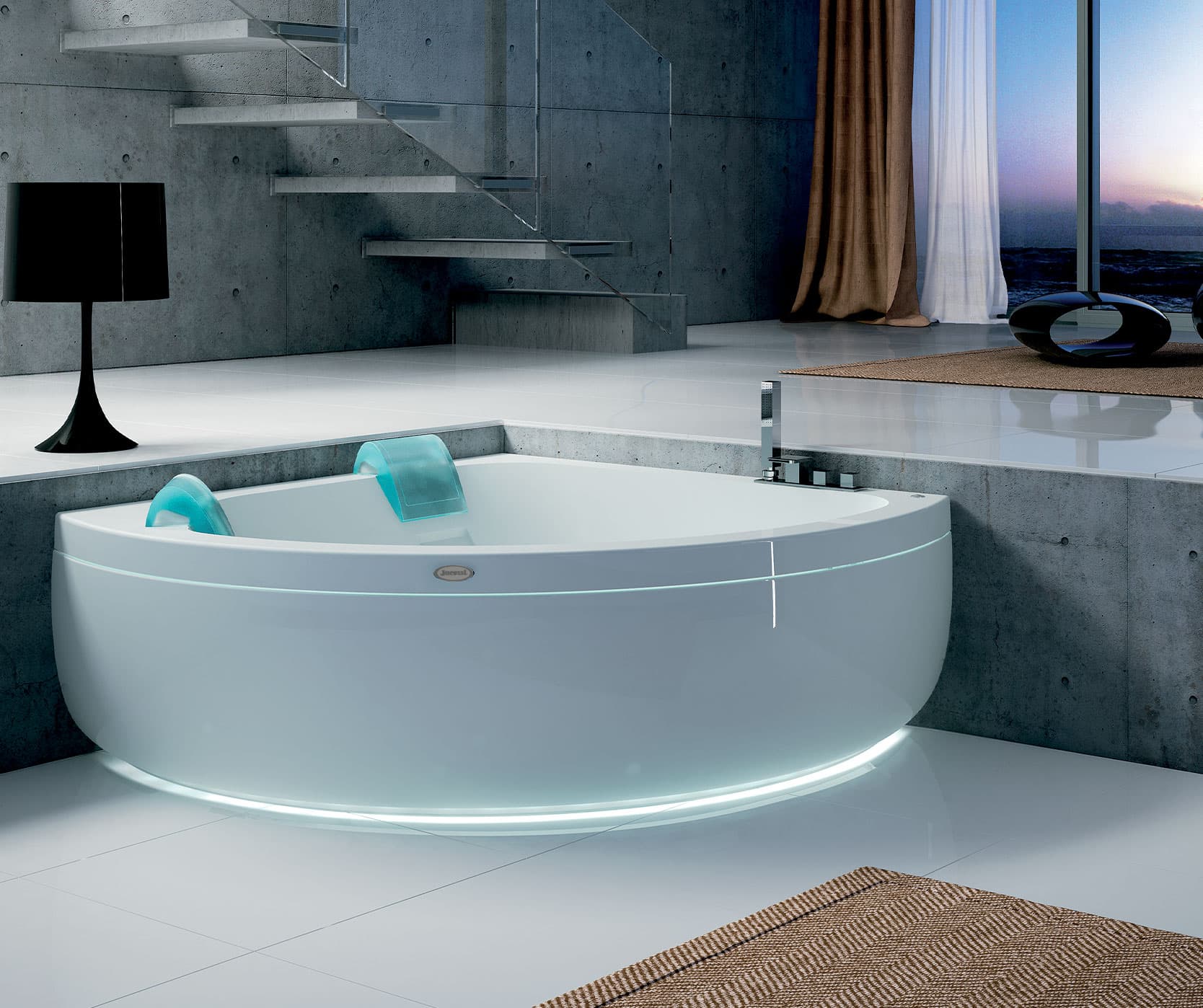 Cadă de baie cu hidromasaj Jacuzzi® Aquasoul Corner