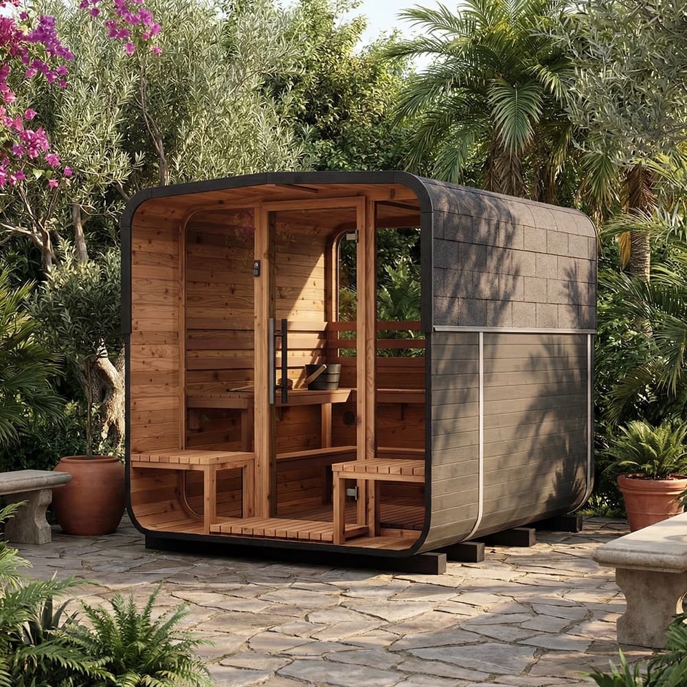 Saună de exterior Auroom® Nora 250 – 6 locuri