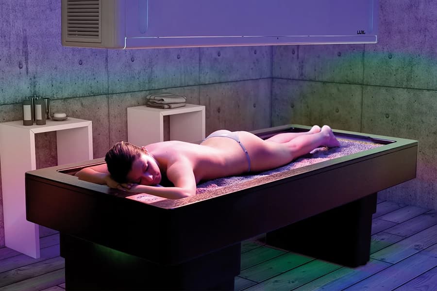 Pat terapeutic Panacea cu nisip Quarz, sare de Himalaya