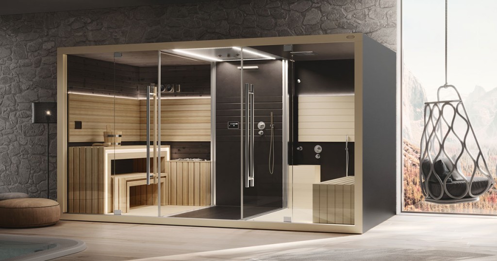 Jacuzzi Sasha - modular sauna with shower and steam bath