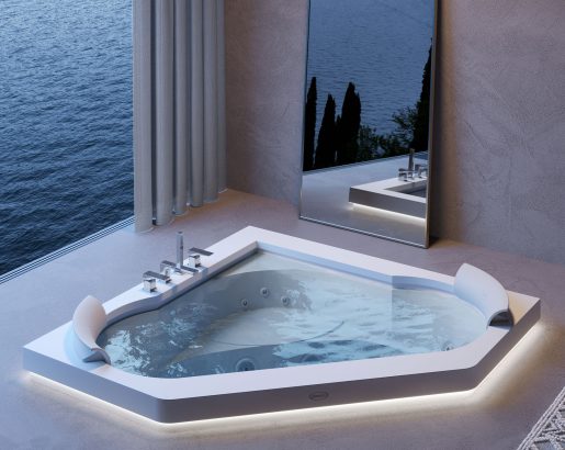 Jacuzzi Aura Corner cada de baie_lumini