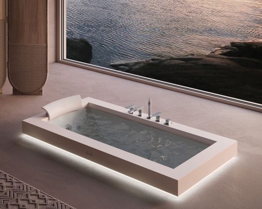 Jacuzzi Aura Uno cada de baie_lumini