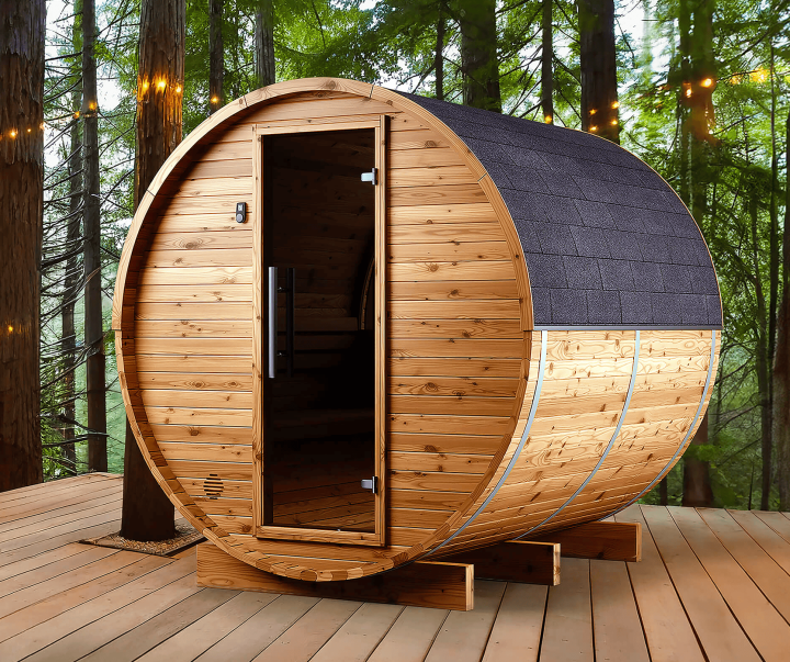 Sauna Exterior Auroom Barrel Halo 3