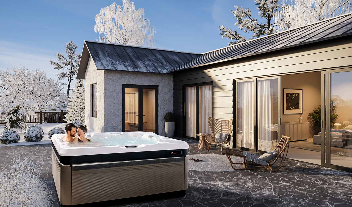 Hidromasaj Jacuzzi iarna – exterior