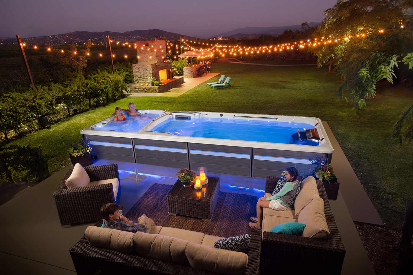 Hidromasaj Jacuzzi iarna – exterior